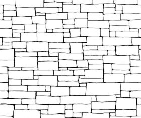 Brick wall hand drawn background vector 01