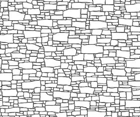 Brick wall hand drawn background vector 04