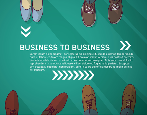 Business frame and background group businessmen vector