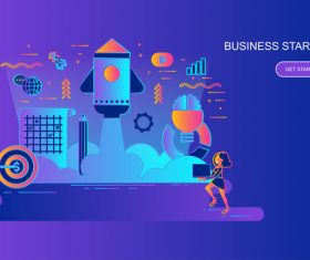 Business startup design concept vector