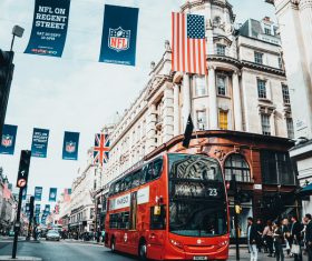 Busy lifestyle in britain city Stock Photo