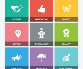 customer relationship icon set