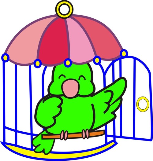 Caged bird vector