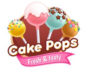 Cake pops labels vectors