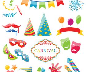 Carnival elements design vector material