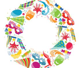 Carnival elements frame vectors 02