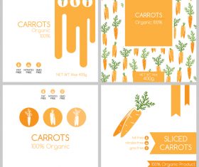 Carrots package box template vector