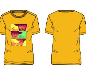 Cartoon Character Print Short T vector