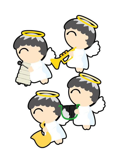 Cartoon angel band vector