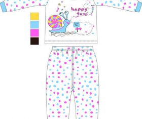 Cartoon animal childrens clothing vector