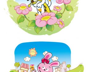 Cartoon animal wild life vector