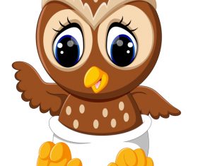 Cartoon animal with a bottle of milk vector image 04