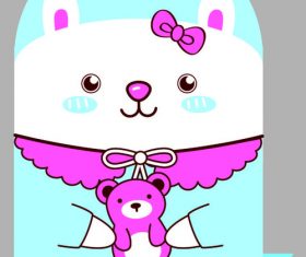 Cartoon bookshelf design vector