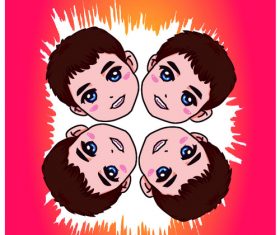 Cartoon child avatar vector