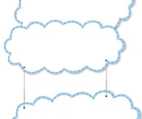 Cartoon cloud frame vector