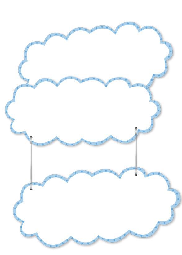 Cartoon cloud frame vector