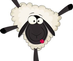 Amusing black sheeps vector free download