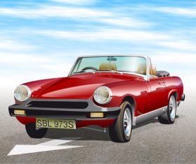 Cartoon digital printing car vector