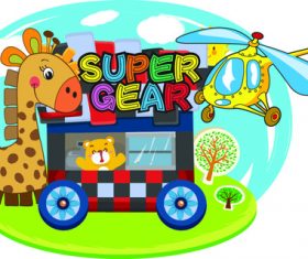 Cartoon digital printing vector