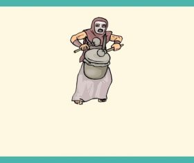 Cartoon drummer vector