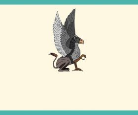 Cartoon gryphon vector
