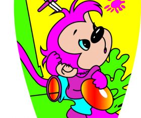 Cartoon monkey vector