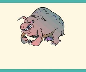 Cartoon monster vector 02