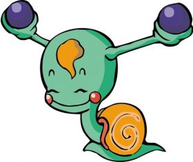 Cartoon snail vector