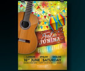 Celebration party flyer template vectors 02