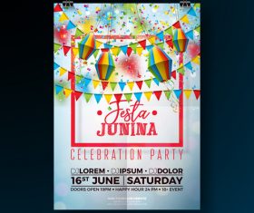 Celebration party flyer template vectors 03