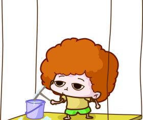 Children working vector