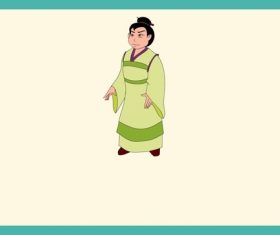 Chinese ancient women vector