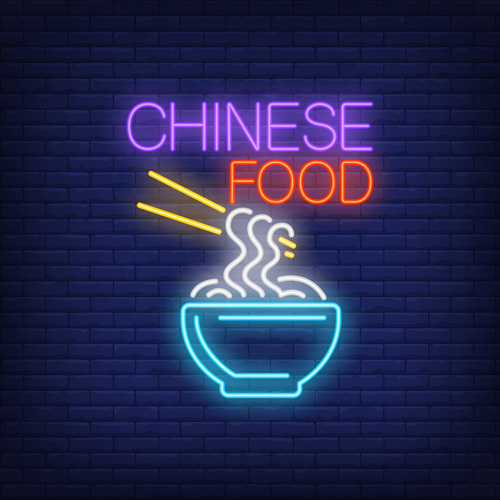 Chinese food design vector material 02
