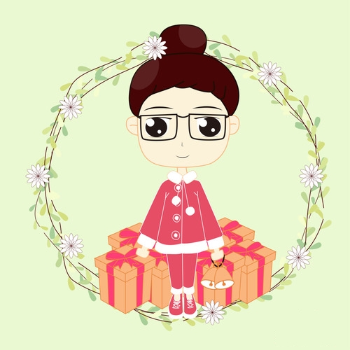 Christmas little girl vector
