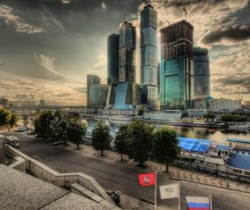 City high-rise building construction Stock Photo