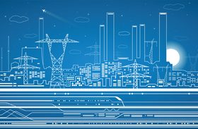 City panorama blueprint vector design 01