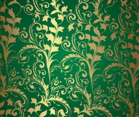 Classic Style Design green decor background vector 01