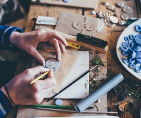 Close-up handmade products Stock Photo