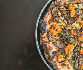 Closeup of traditional pizza slices Stock Photo