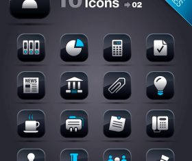 Collection of vector elements picture web design button icon tool business 02