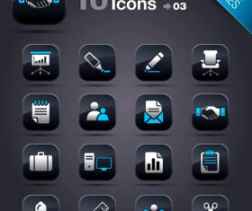 Collection of vector elements picture web design button icon tool business 03