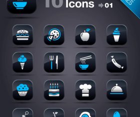 Collection of vector elements picture web design button icon tool food 11_01
