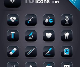 Collection of vector elements picture web design button icon tool medical 05_01