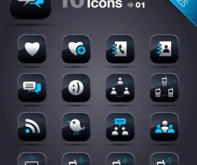 Collection of vector elements picture web design button icon tool social media 05_01