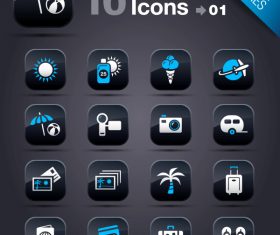 Collection of vector elements picture web design button icon tool vacation 11_01
