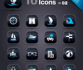 Collection of vector elements picture web design button icon tool vacation 11_02