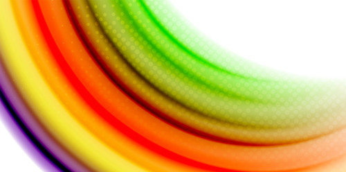 Colored wave with light dot background vector