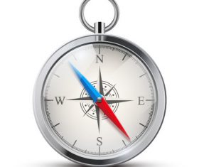 Compass clock illustration vector