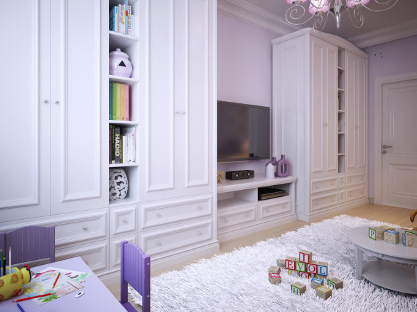Concept design for a child's room in a subtle violet tone (3)