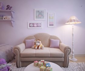 Concept design for a child's room in a subtle violet tone (4)